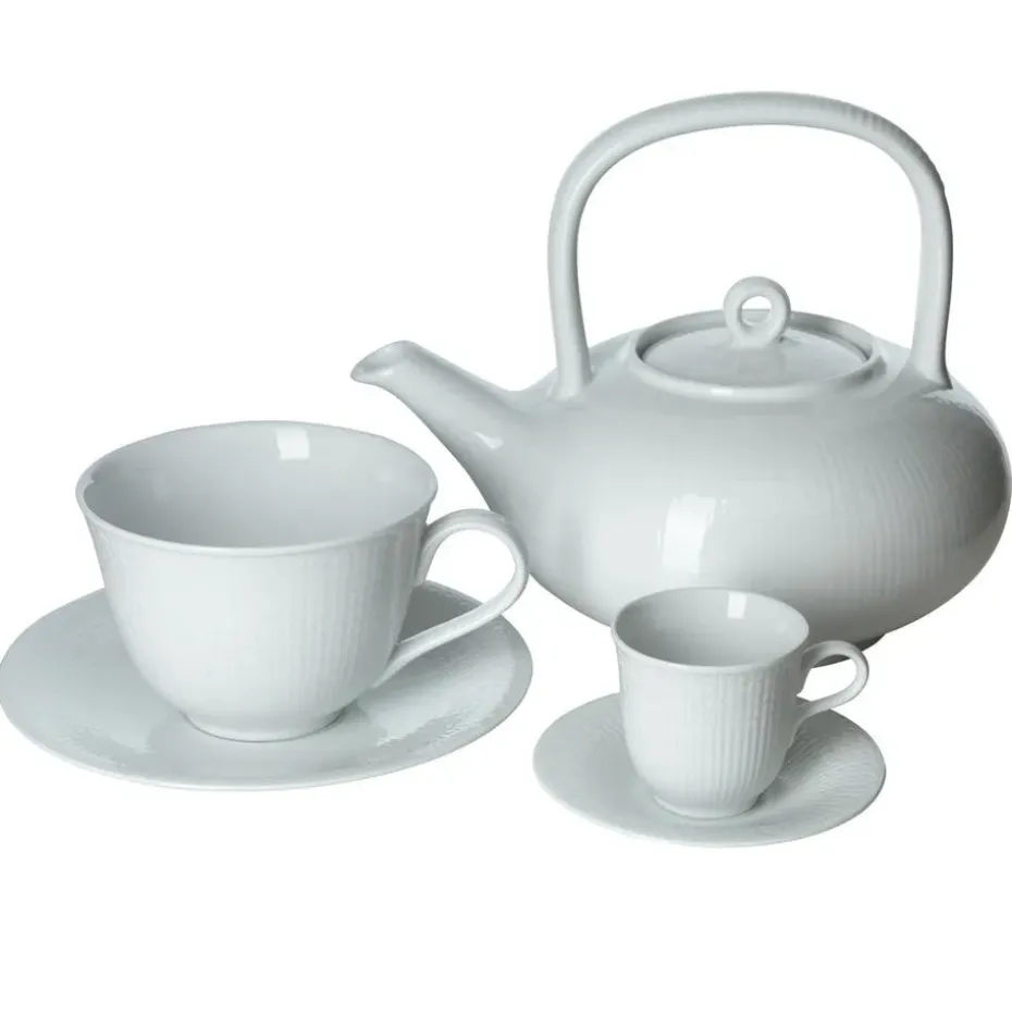 Swedish Grace theepot, snow (wit)