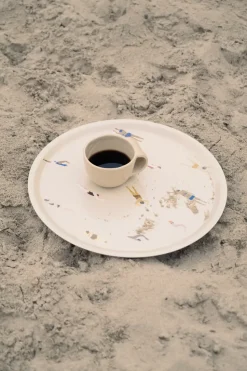 Swimmers dienblad Ø38 cm, Beige