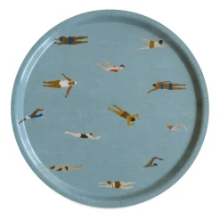 Swimmers dienblad Ø38 cm, Blauw