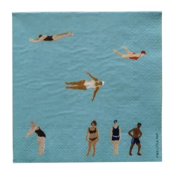 Swimmers papieren servetten 33x33 cm 25-pack, Multi
