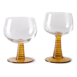 Swirl wijnglas hoog, Ochre