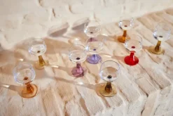 Swirl wijnglas hoog, Purple