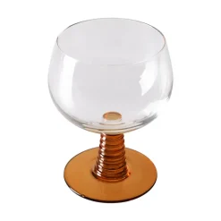 Swirl wijnglas laag, Ochre