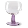 Swirl wijnglas laag, Purple