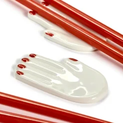 Table Nomade eetstokjes met houder 6-delig, Rood