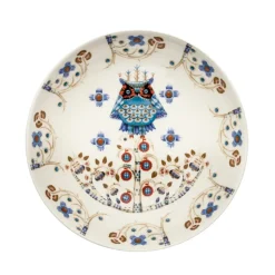 Taika diep bord 20 cm., wit patroon