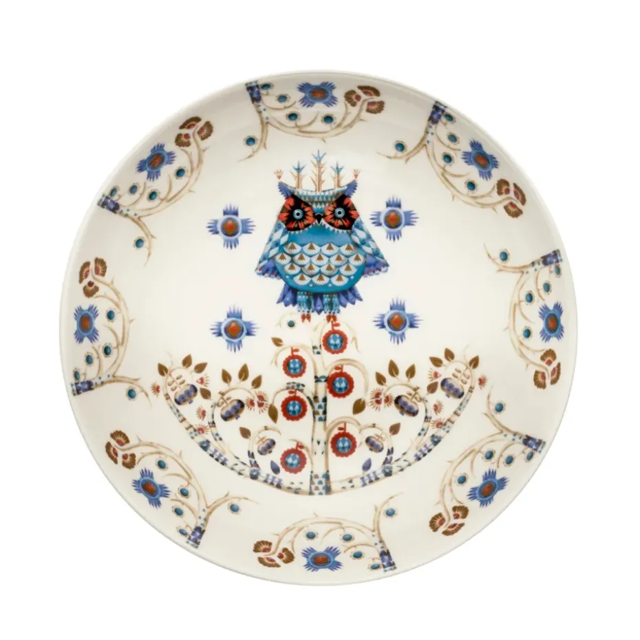 Taika diep bord 20 cm., wit patroon