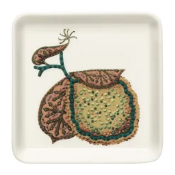 Taika Sato bord 12x12 cm, Wit-multi