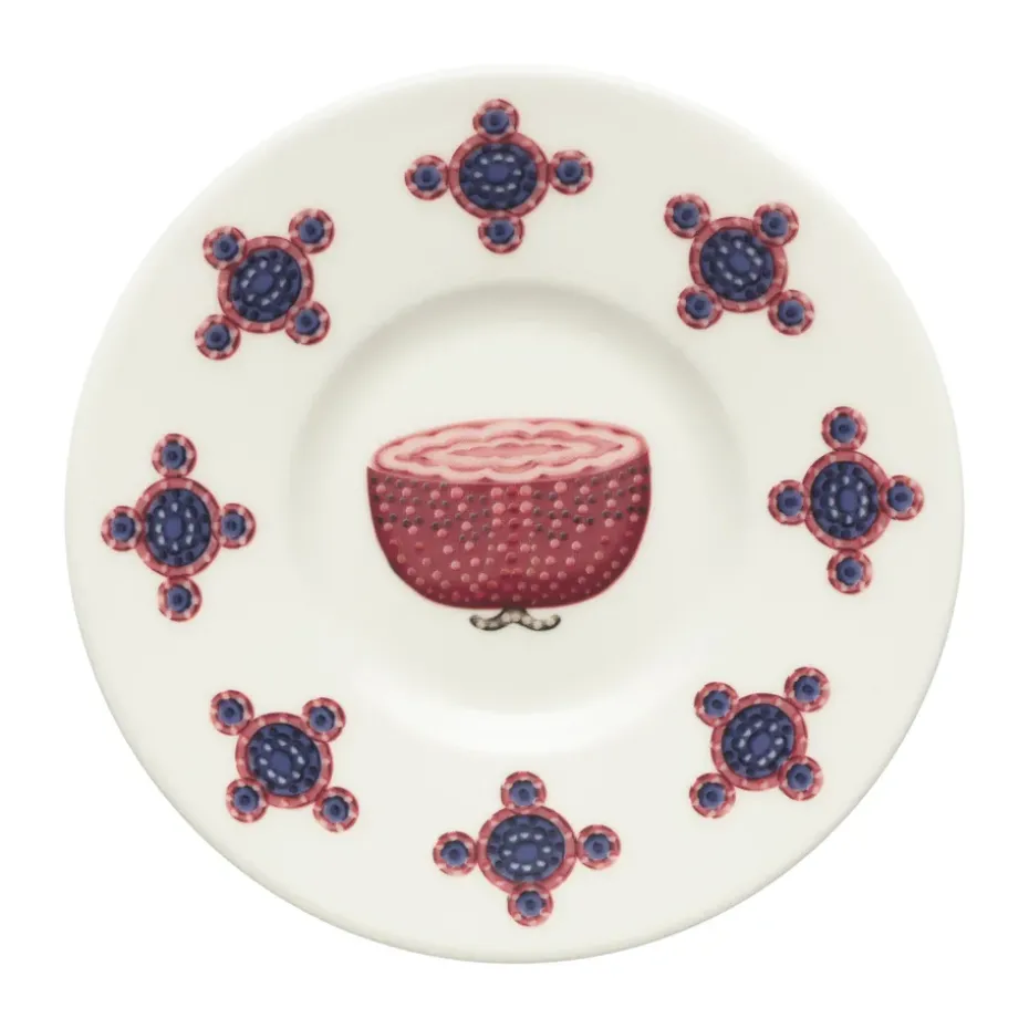 Taika Sato schotel Ø15 cm, Wit-multi