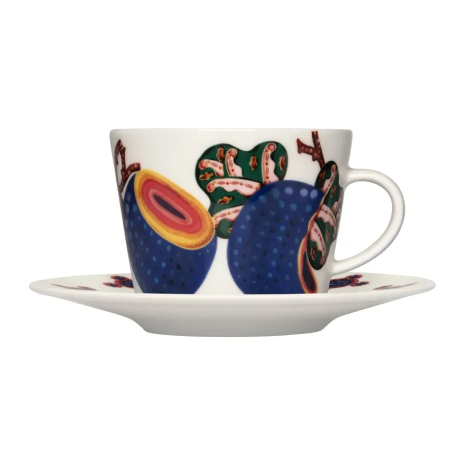 Taika Sato schotel Ø15 cm, Wit-multi