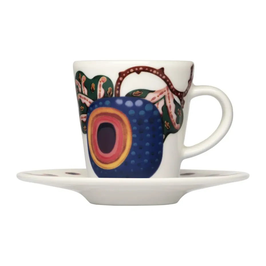 Taika Sato schotel Ø11 cm, Wit-multi