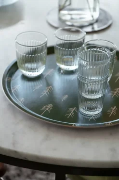 Tall dienblad Ø38 cm, Groen-nude