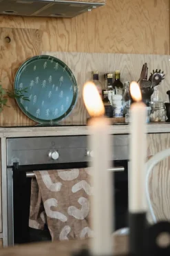 Tall dienblad Ø38 cm, Groen-nude