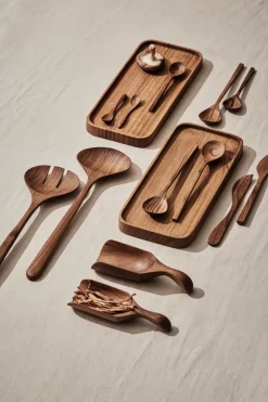 Teakhouten zoutlepel, Bruin