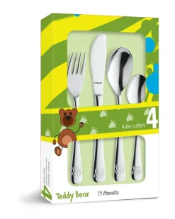 Teddy kinderbestek 4 delen, Roestvrij staal