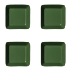 Teema vierkant bord, Bosgroen, 12x12 cm 4-pack