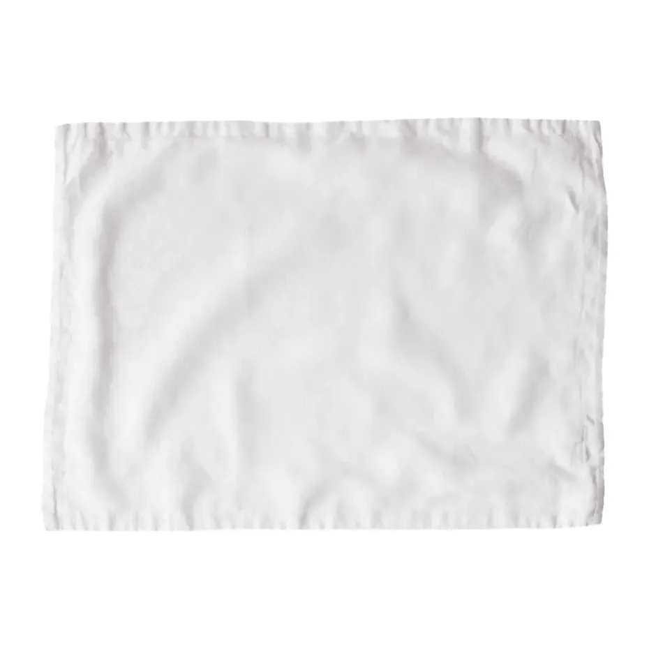 Tell Me More placemat linnen 35x50 cm, Gebleekt wit