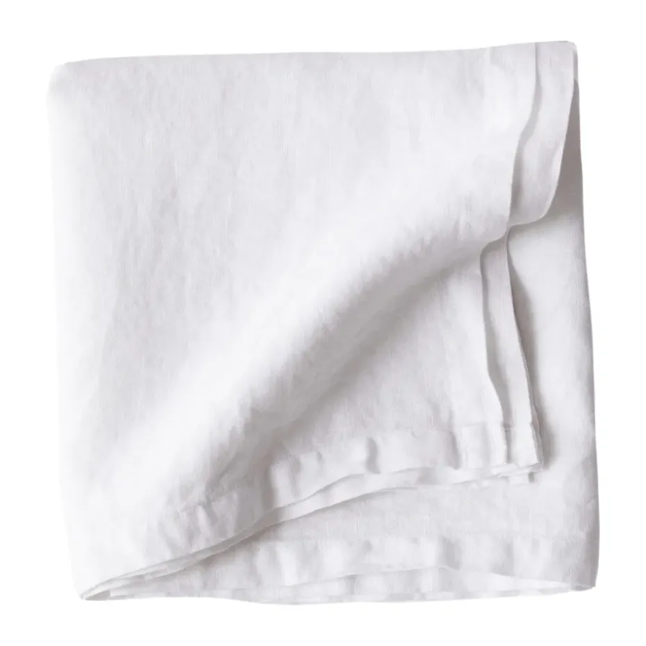 Tell Me More tafelkleed 145x145 cm, Gebleekt wit