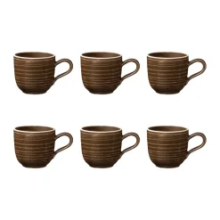 Terra espressokopje 9 cl 6-pack, Earth Brown