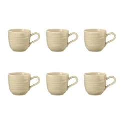 Terra espressokopje 9 cl 6-pack, Sand Beige