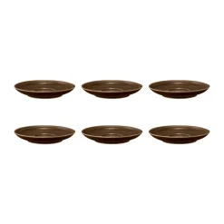 Terra koffieschotel Ø12 cm 6-pack, Earth Brown