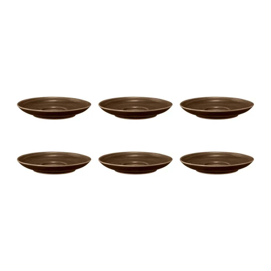 Terra koffieschotel Ø12 cm 6-pack, Earth Brown