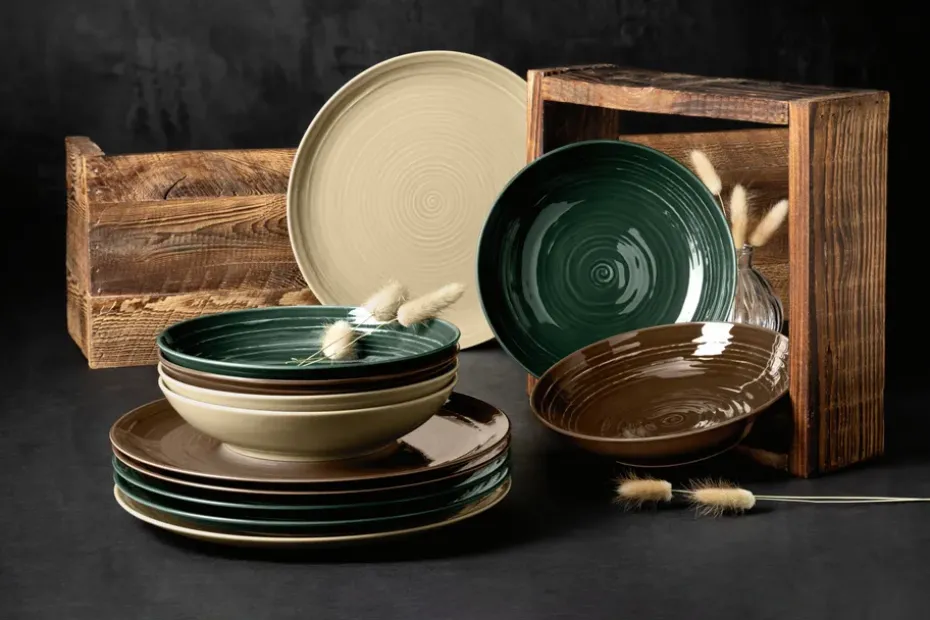 Terra schaal Ø25,5 cm 2-pack, Moss Green