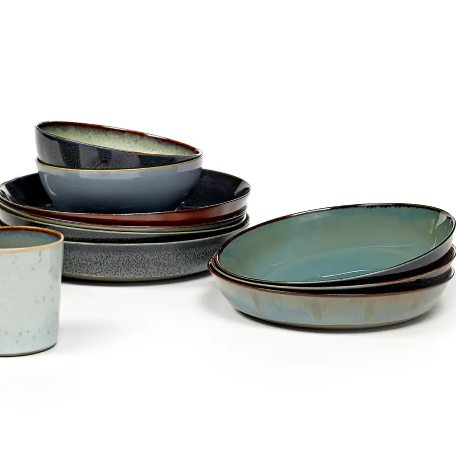 Terres de Rêves bord 21 cm, Misty grey-dark blue