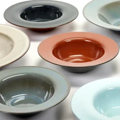 Terres de Rêves diep bord 21,3 cm, Blue grey-dark blue