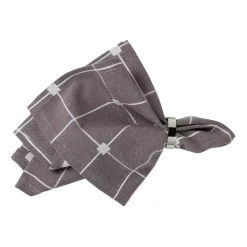 Tila stoffen servet 45x45 cm, Decadent chocolate-off white