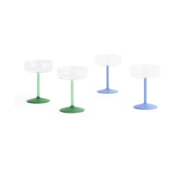 Tint coupe glas 20 cl 2-pack, Clear-jade light blue