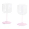 Tint wijnglas 25 cl 2-pack, Clear-jade light pink-light pink