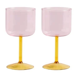 Tint wijnglas 25 cl 2-pack, Roze-geel