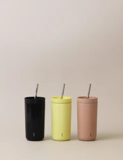 To Go Sip thermosbeker met rietje 0,4 L, Soft black