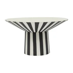 Toppu centerpiece hoog Ø30x17 cm, White-black