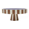 Toppu taartbord met voet Ø20 cm, Caramel-lavender