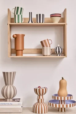 Toppu taartbord met voet Ø20 cm, Caramel-lavender