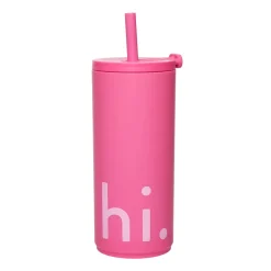 Travel Life thermosfles met rietje 50 cl, Hi-cherry pink