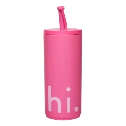 Travel Life thermosfles met rietje 50 cl, Hi-cherry pink