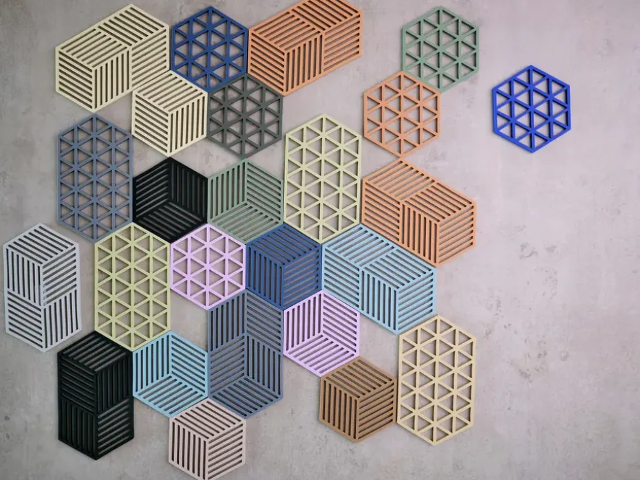 Triangle pannenonderzetter groot, Matcha Green