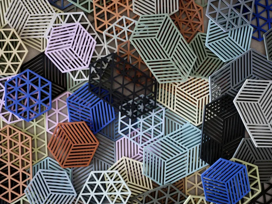 Triangle pannenonderzetter groot, Matcha Green