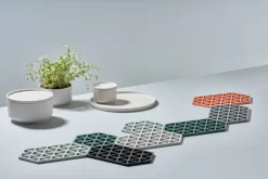 Triangles pannenonderzetter 14x24 cm, Black