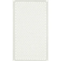 Åttebladrose tafelkleed beige, 150x310 cm