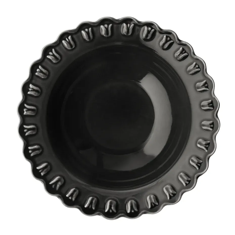 Tulipa serveerschaal large Ø30 cm, Almost black