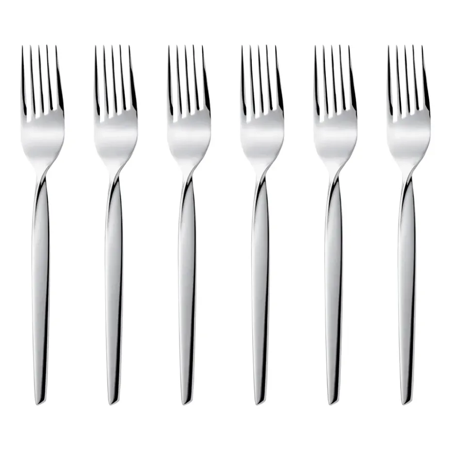 Twist taartvorkje 6-pack, Roestvrij staal