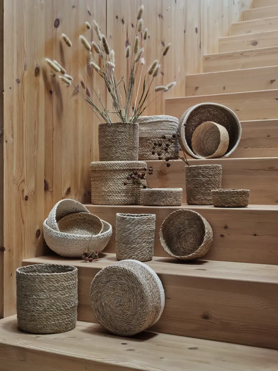 Twisted broodmand 3-pack, Natuur-grijs