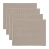 Uni placemat 35x46 cm 4-pack, Bruin grijs