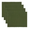 Uni placemat 35x46 cm 4-pack, Donker olijf groen
