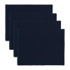 Uni placemat 35x46 cm 4-pack, Donker marineblauw