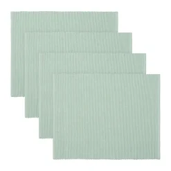 Uni placemat 35x46 cm 4-pack, Licht ijsgroen